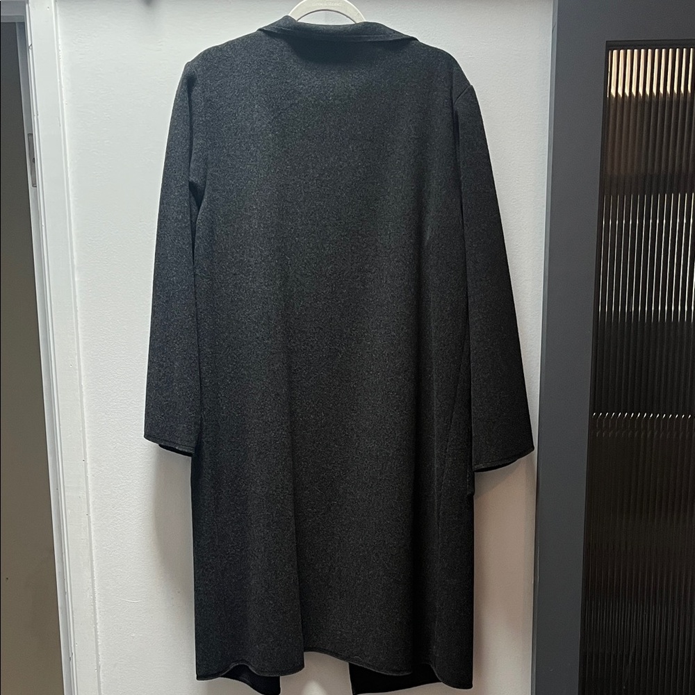 Eileen Fisher Lightweight Boiled Wool Icon Coat in Regenerative Wool - Picture 5 of 6